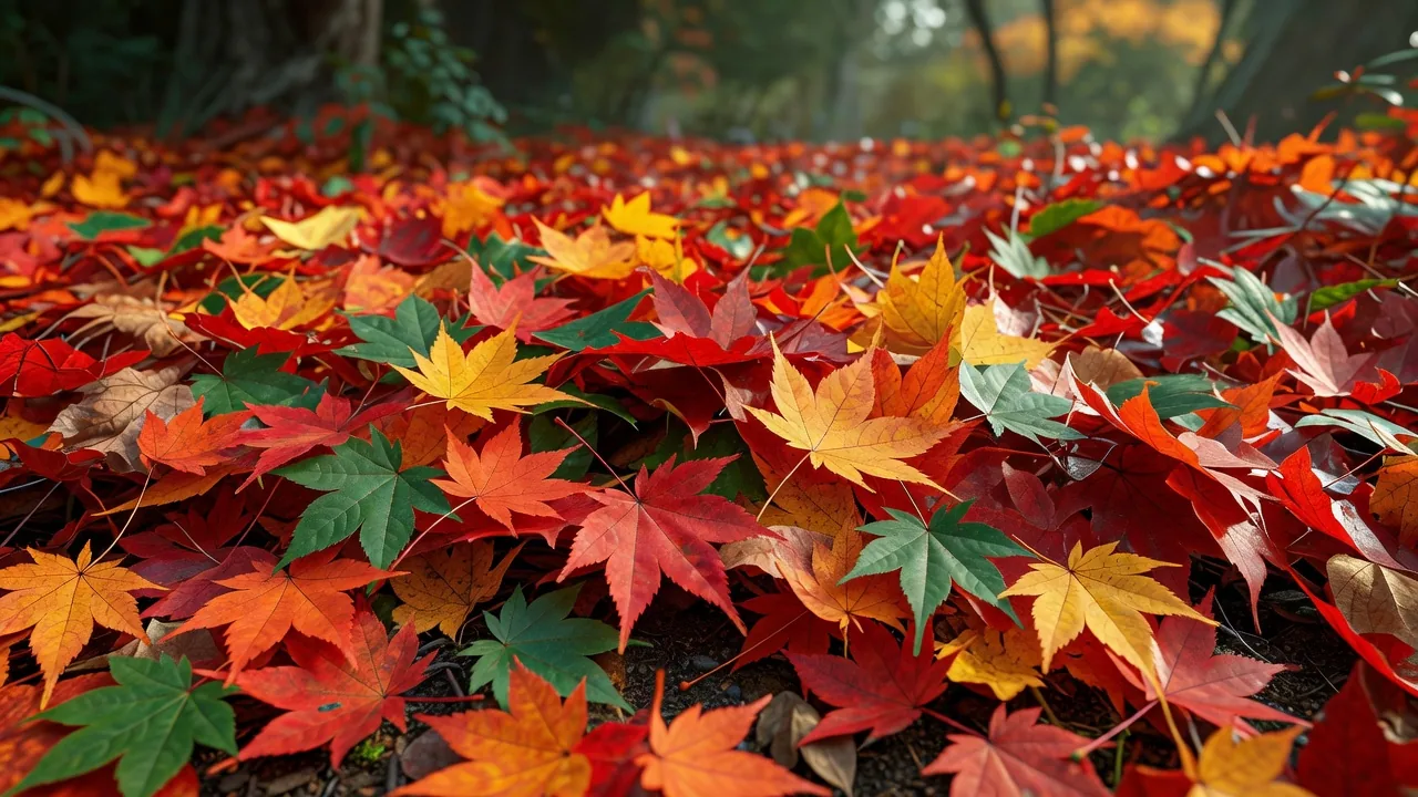 地面に落ちた紅葉